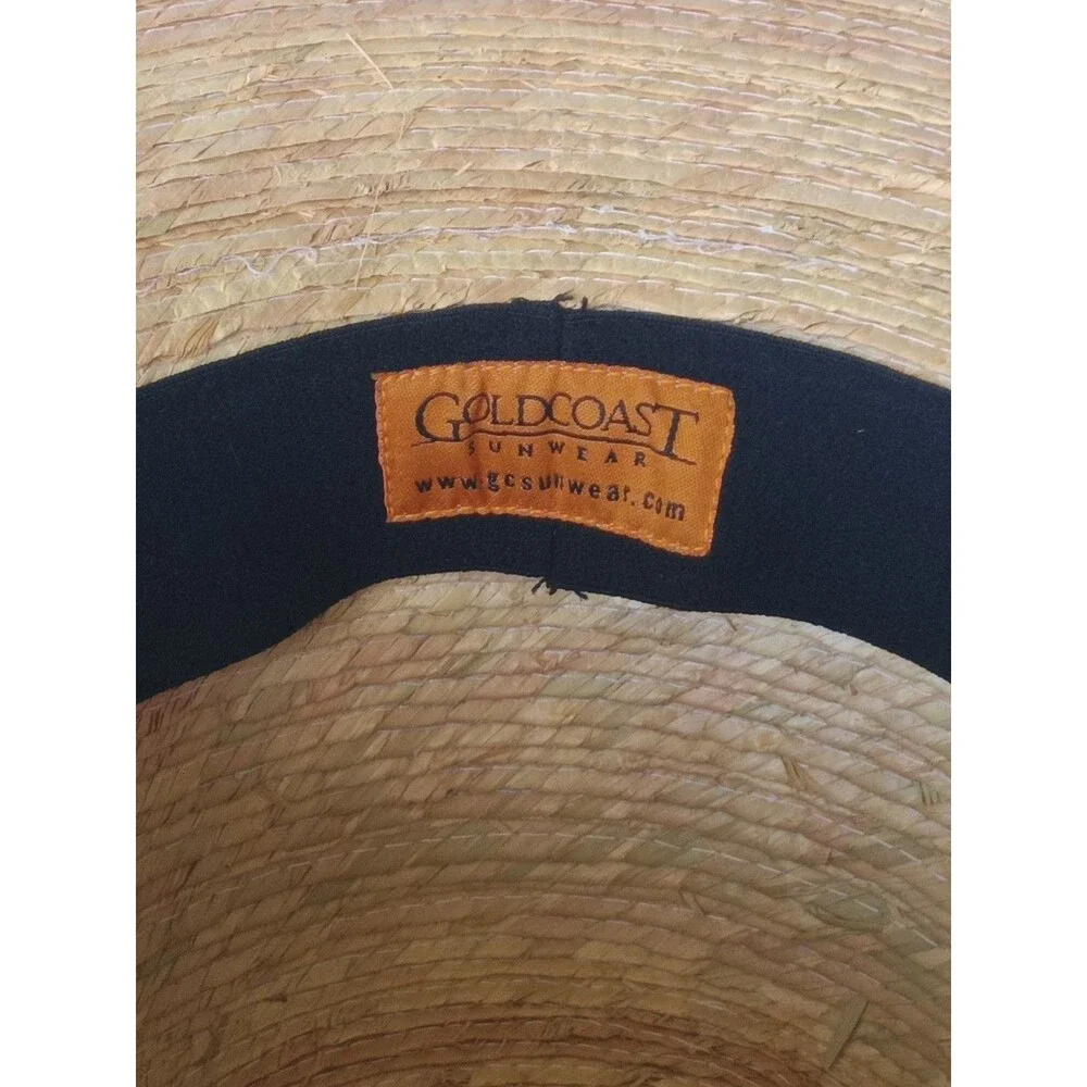 Gold Coast Sunwear Straw Sun Hat Fishing Outdoor Western One Size Fits Most